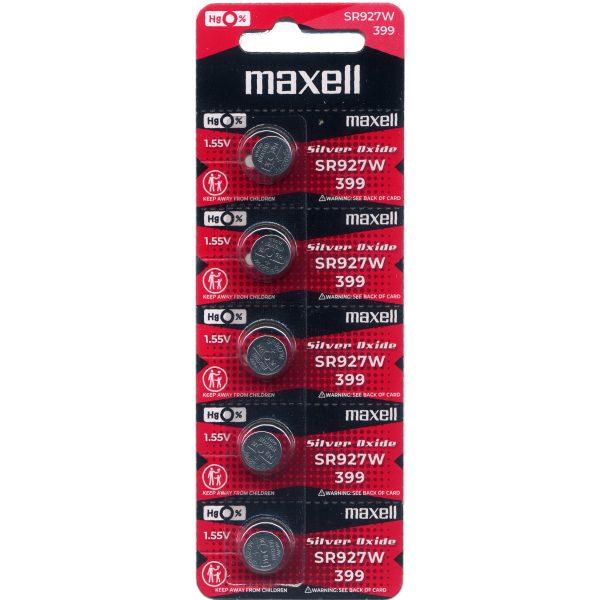 Button and watch batteries such as the Maxell SR927W are widely used in watches