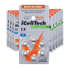 iCellTech Size 13 Hearing Aid Batteries provide reliable power and compatibility with most hearing aids